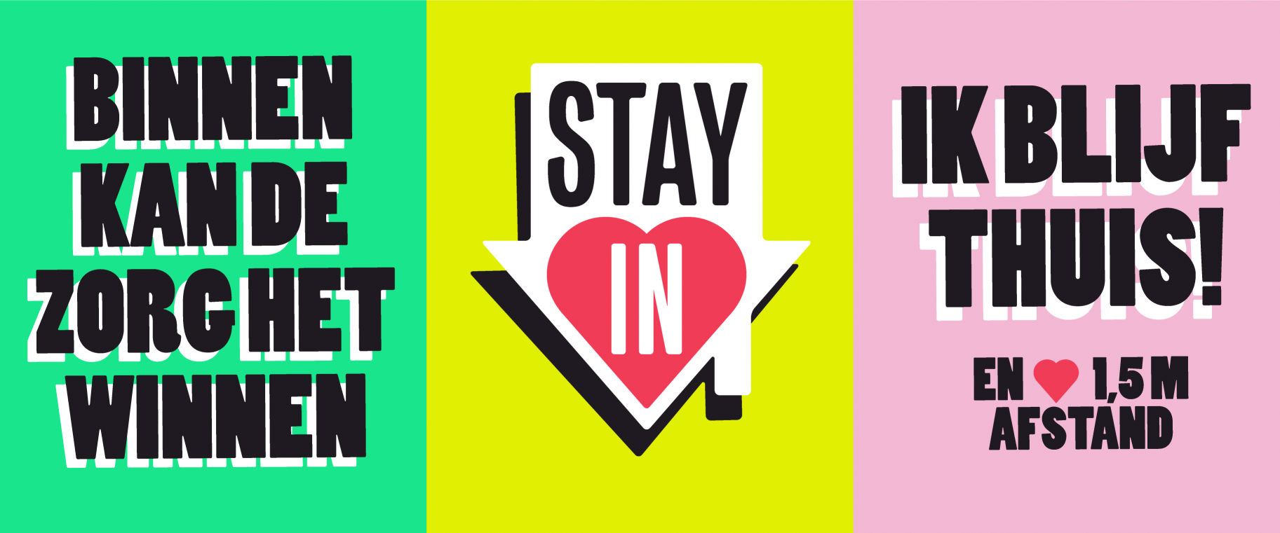 Blijf thuis en op 1,5 meter afstand: spread the word